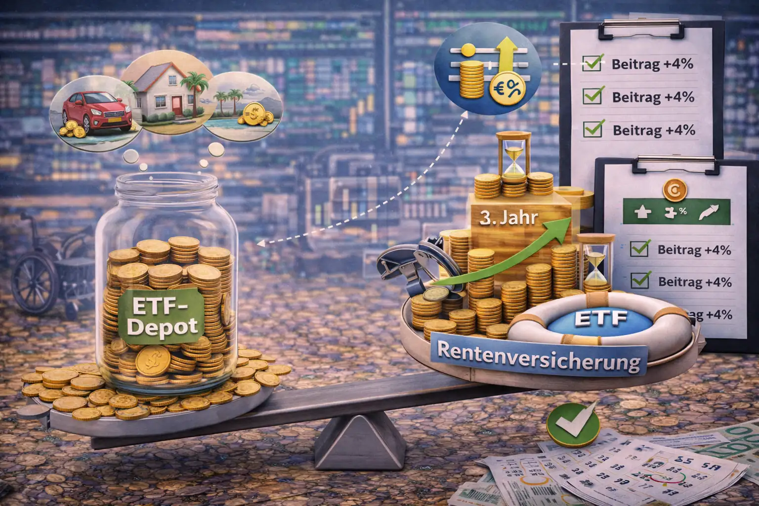 Fluglotse ETF-Depot vs. ETF-Rentenversicherung