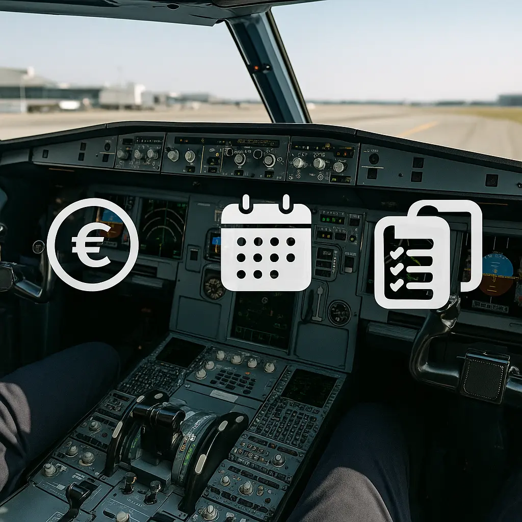 Kriterien zum Wert der Arbeitskraft von Piloten – Einkommensersatz, Fixkosten, Rente vs. Einmalzahlung, Medical-Nachweise