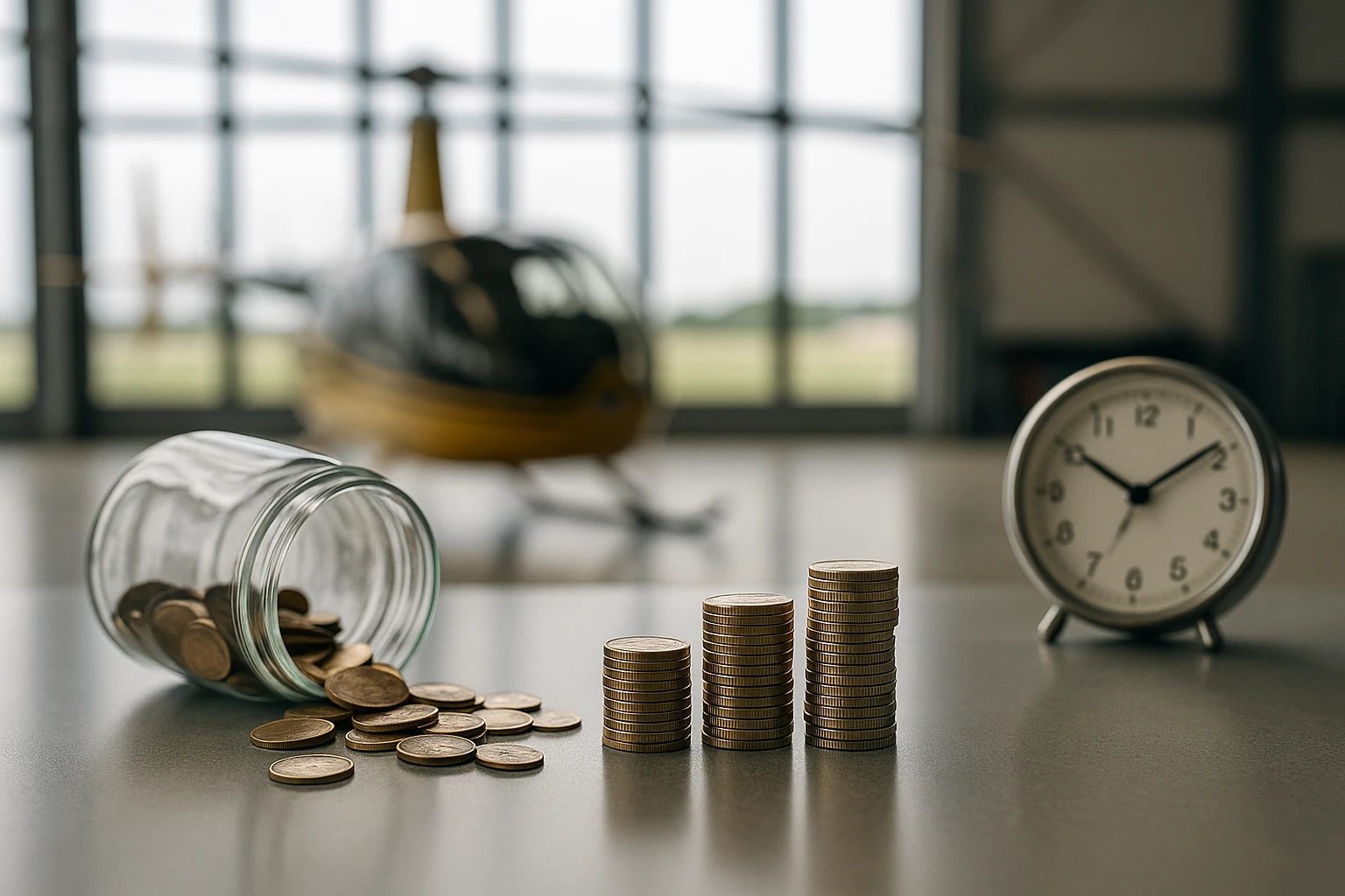 laufende Rente statt Einmalzahlung Hubschrauberpilot Loss-of-License Versicherung