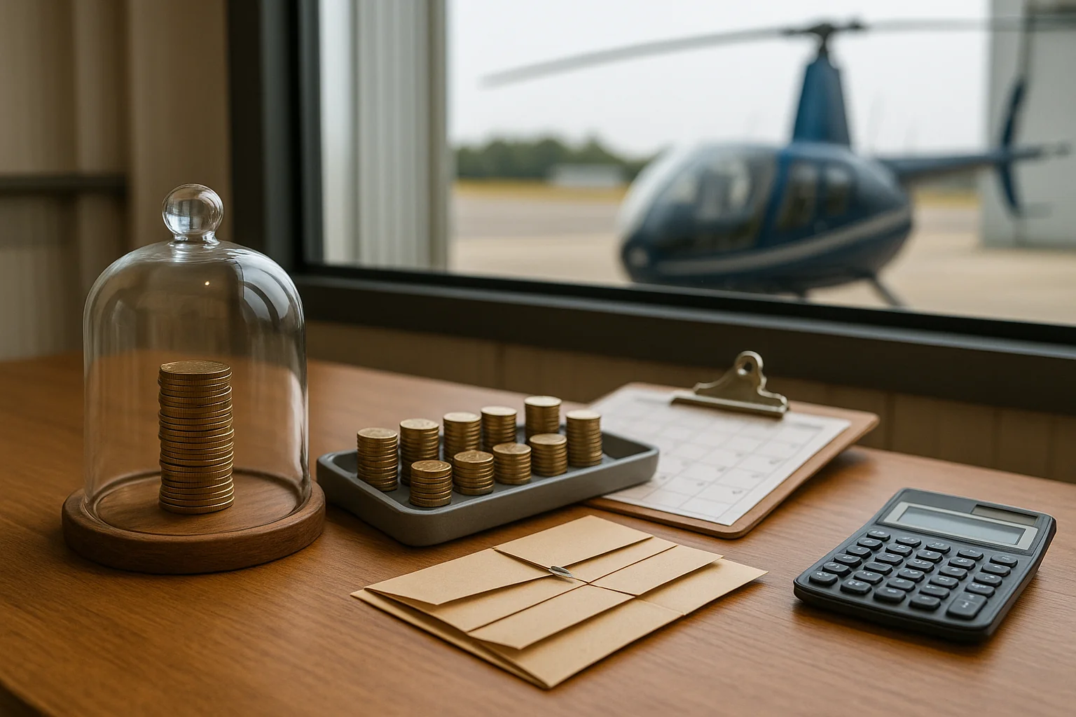 Hubschrauberpilot Loss-of-License Versicherung mit monatlicher Rente statt Summenversicherung mit Einmalzahlung